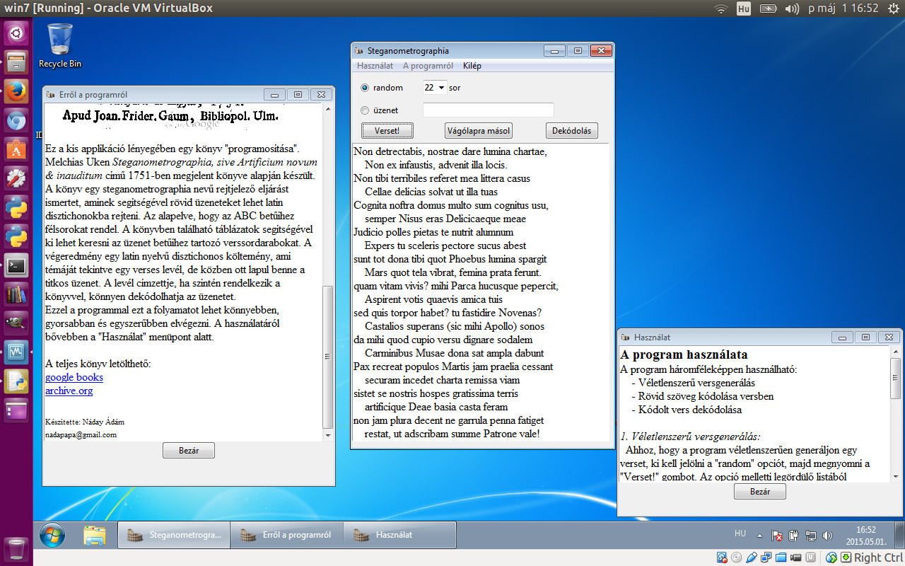 program opciót